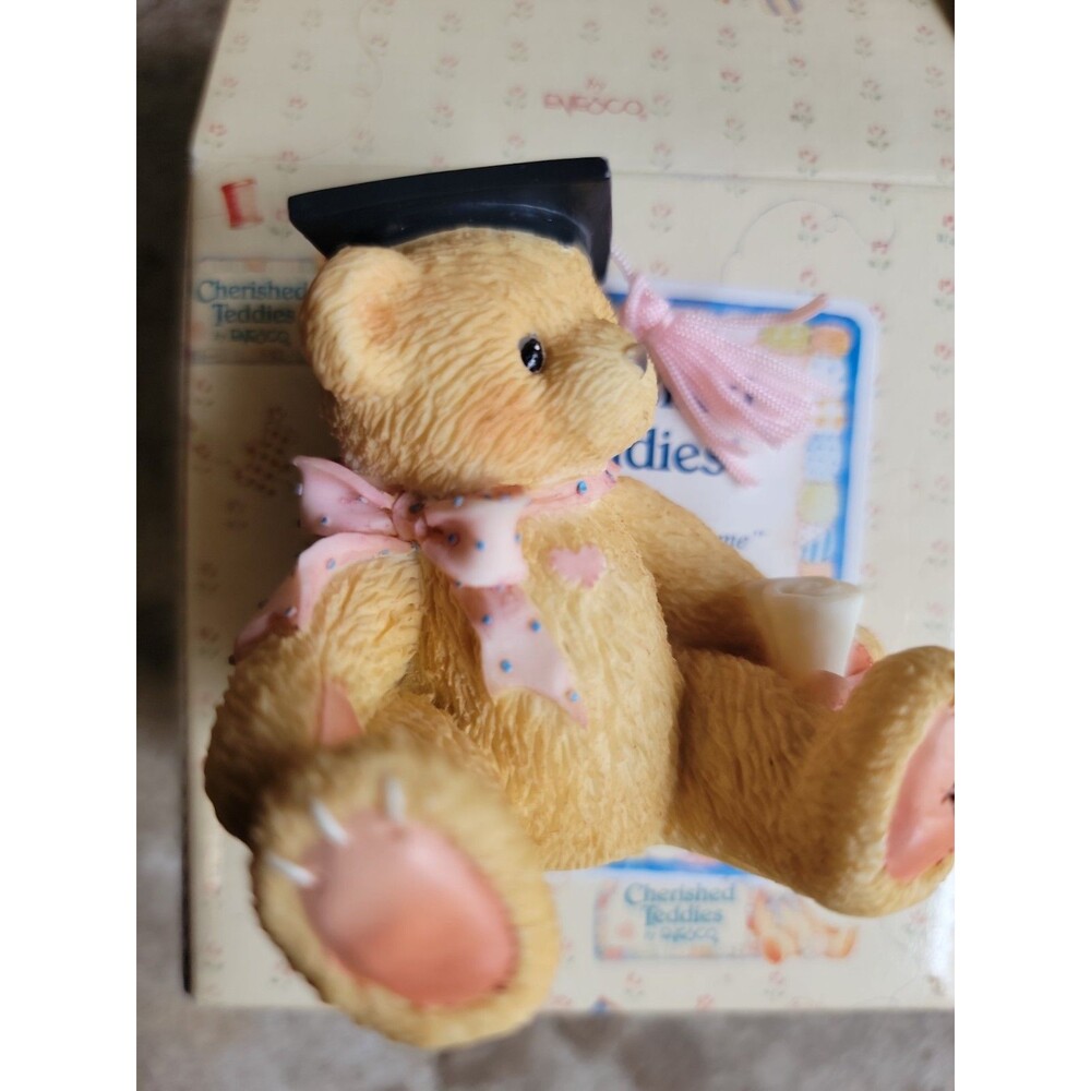 Graduation Cherished Teddies 1995 BOY Resin Figurine The Best Is Yet To Come